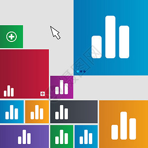增长与发展概念 利率图标符号图 地铁样式按钮 带有光标指针的现代接口网站按钮兴趣审查数据图表生长报告商业纽扣评分抵押图片