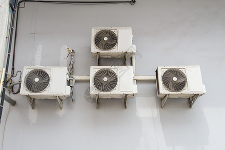 空气压缩机冷却器白色工业冷却剂单元通风扇子机器金属压缩机图片