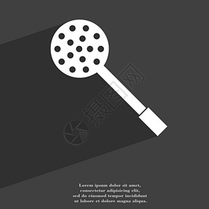 厨房电器图标符号 平坦现代网络设计 长阴影和空间 您的文本刀具餐具食物厨具烹饪器具工具插图勺子用具图片