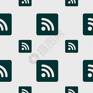RSS 种子图标符号 无缝模式与几何纹理插图技术标签网络徽章海豹互联网创造力网站质量图片