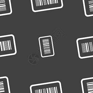 条码图标符号 灰色背景上的无缝模式按钮技术折扣店铺鉴别数据插图大车电子商务扫描图片