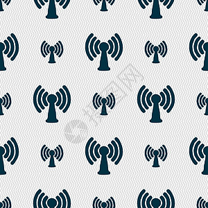 Wifi 互联网图标标志 与几何纹理无缝模式车站电脑路由器中心技术民众局域网收音机世界电话图片