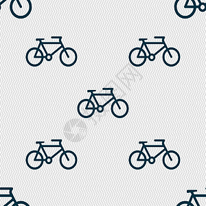 图标符号 无缝模式与几何纹理自行车活动闲暇踏板驾驶运动头盔插图车轮运输图片