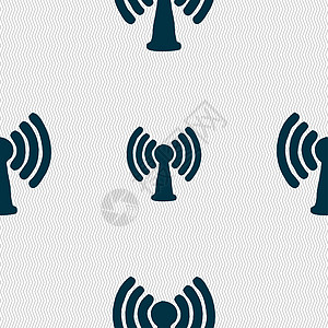 Wifi 互联网图标标志 与几何纹理无缝模式局域网数据热点上网收音机技术车站网站电脑笔记本图片