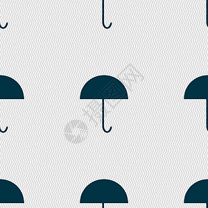 伞状符号图标 雨保护符号 无缝的抽象背景和几何形状标签海豹气象圆圈旅行徽章插图令牌质量游客图片