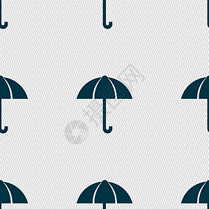 伞状符号图标 雨保护符号 无缝的抽象背景和几何形状标签游客徽章插图质量圆圈旅行令牌气象海豹图片