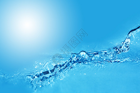 蓝水背景运动生态设计气泡液体活力环境飞溅蓝色海浪背景图片