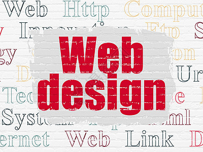 网络设计概念 墙壁背景的网络设计网站文本绘画浏览器服务器引擎程序网页格式软件图片