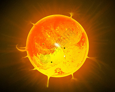 外星太阳烧伤阳光冷却辉光耀斑插图橙子科学行星火焰图片