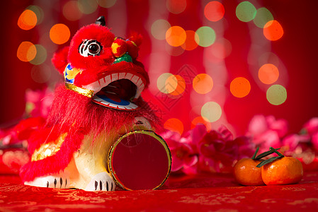 中华新年目标为微型舞狮图片