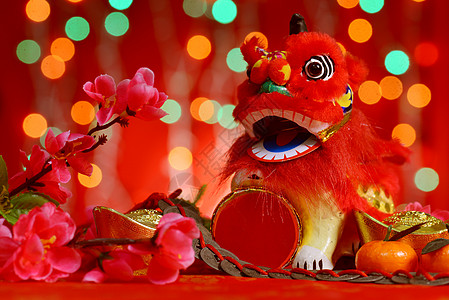 红背景的中国新年设计图片