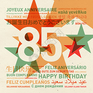 85周年世界生日贺卡的生日快乐图片