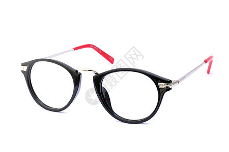 白色背景上的眼镜图像Name红色玻璃极客塑料框架黑色配饰光学眼睛视力图片