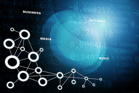 带有数字的简要背景背景圆圈商业互联网圆形音乐背景图片