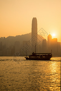 水城市香港市风景 香港胜利港夜景观光旅行商业地标假期庆典烟花展示摩天大楼港口场景背景