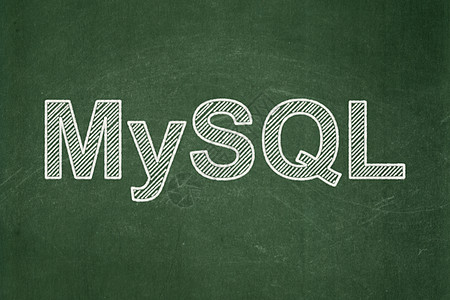 数据库概念 黑板背景上的 MySQL图片