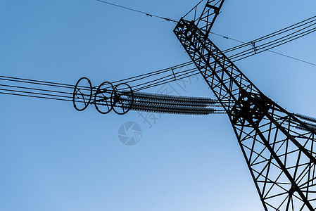 高压电线输电塔电缆电压绝缘体网络车站两极工程金属网格图片