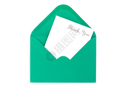 绿色信封邮件卡片邮政折叠背景图片