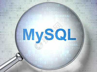 带光学玻璃的软件概念 MySQL应用程序数据库表格数字备份防火墙电子脚本镜片背景图片