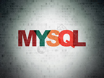 软件概念 数字纸背景的 MySQL硬件程序应用程序中心表格数据库代码贮存技术网络图片