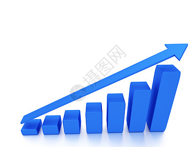 3d图 不断进步生长贸易空白领导金融市场插图图表财富投资图片