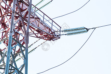 轴承输电线电气化接线电压电缆金属邮政蓝色天空网络别针图片