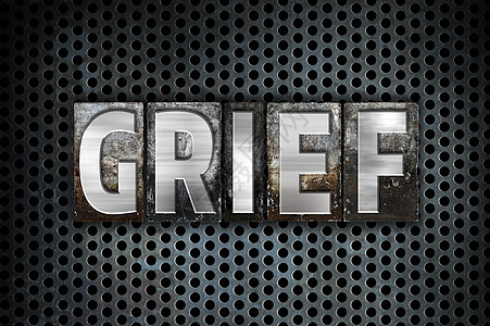 Grief概念 金属彩压类型苦难凸版死亡创伤康复悲哀辅导疼痛网格悲伤图片