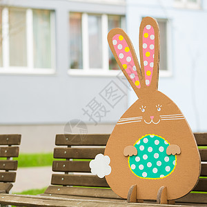 复活节装饰 纸板兔子作品绘画手工玩具礼物季节钩针节日乐趣艺术图片