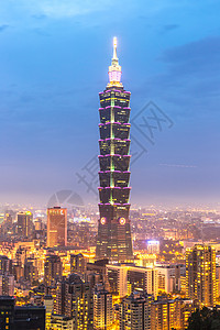 中国台北101看法都市的高清图片