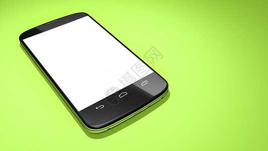 典型的智能手机 可为您的内容留出空间绿色展示黑色白色说谎灰色工具框架电子插图图片