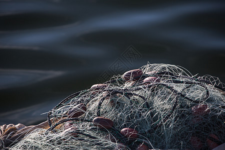 混合鱼网结网背景图片