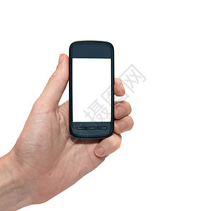手握移动电话工具黑色男人短信女性办公室商业电话白色说话图片