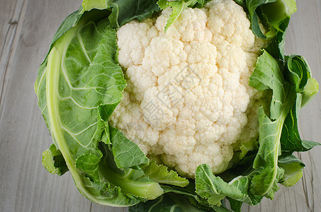 花椰菜花白色桌子农业季节绿色叶子水平植物饮食营养图片