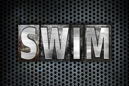 SWIM 金属粉印类型溺水网格凸版潜水游泳蝶泳踩水水池游泳者字母图片