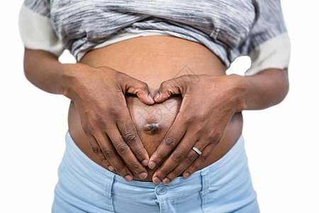 孕妇触摸其肚子孕妇装腹部按摩怀孕护理黑色生长保健白色女士图片