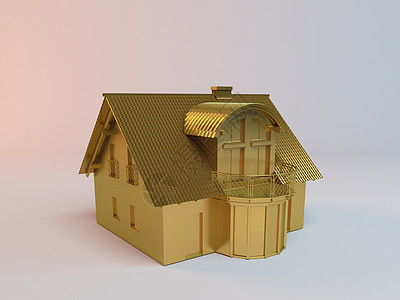 金金 3D 简单房屋抵押小路销售家庭贷款保险公寓房子投资生活图片