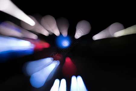 开动了多彩色彩的布基赫市灯光圆形辉光运动速度隧道城市耀斑蓝色火花生活图片