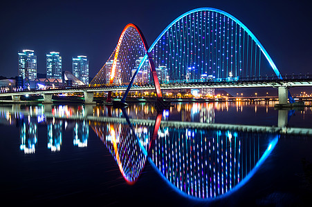 南韩大田博览会桥彩虹旅行景观记录活力首都场景娱乐世界城市图片