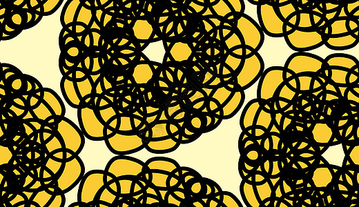 圆黄色无缝编织花纹图片
