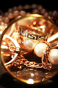 珠宝集宏珍珠多样性贵金属耳环戒指宏观饰品工艺艺术女性图片