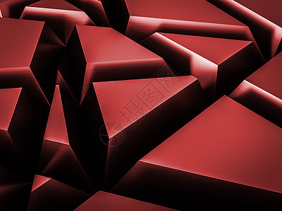 抽象随机剪切形状金属背景红色颜色Name图片