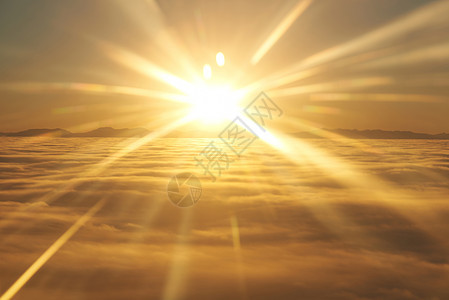 天空 日落太阳和乌云射线日落旅行天线海洋地球假期地平线晴天太阳图片