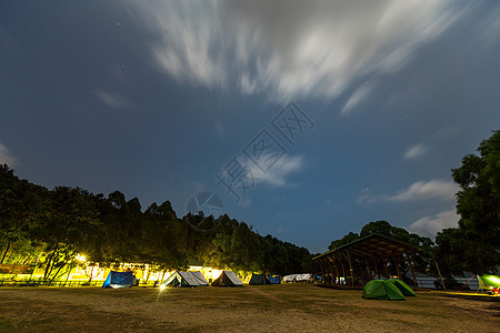 野营勘探过夜露营者娱乐帐篷森林场地冒险营地天空图片