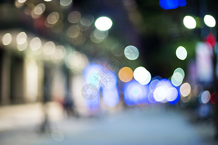 夜市街灯背景模糊灯泡日落夜生活墙纸圆圈照明城市黑暗假期景观图片