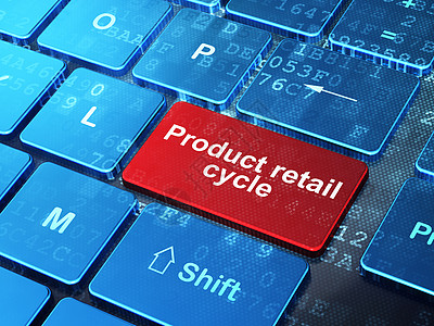 营销概念 产品零售周期计算机键盘背景版的产品零售周期按钮活动创造力钥匙红色电脑品牌网络社会技术图片