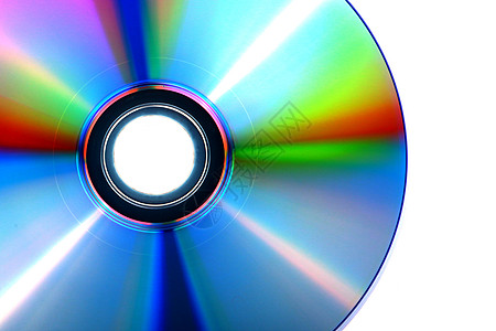 以白色背景显示的 CD 或 DVD玩家技术软件笔记本袖珍音乐光学蓝色贮存电脑图片