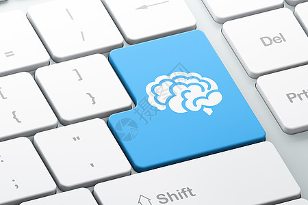 计算机键盘背景上的健康概念大脑治疗扫描技术解剖学公司力量蓝色科学制药保健图片