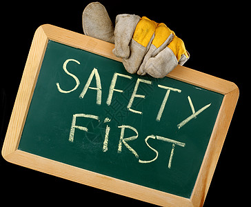安全第一安全首先概念事故协议写作注意力预防手套商业警告危险工作服背景图片