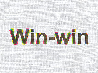 商业概念 在结构质料背景上赢得Win-Win图片