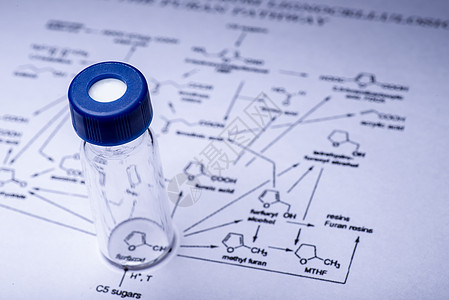 纸上的样本瓶医疗生物制药药品样品技术实验室化学品化学科学背景图片